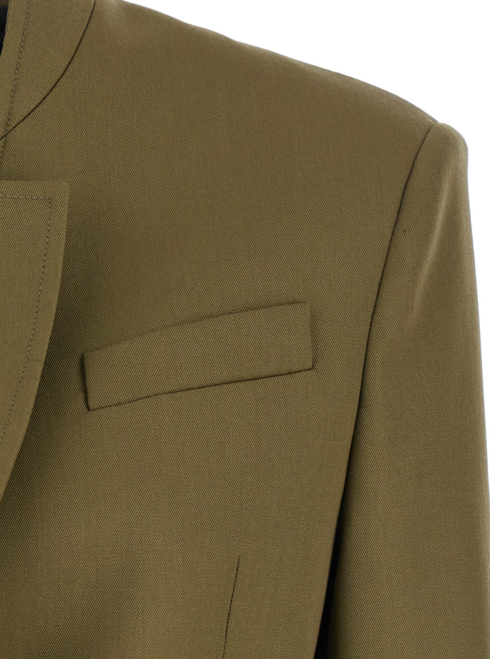 The Attico Women Green Jacket With Asymmetric Closure On The Front In Wool Woman