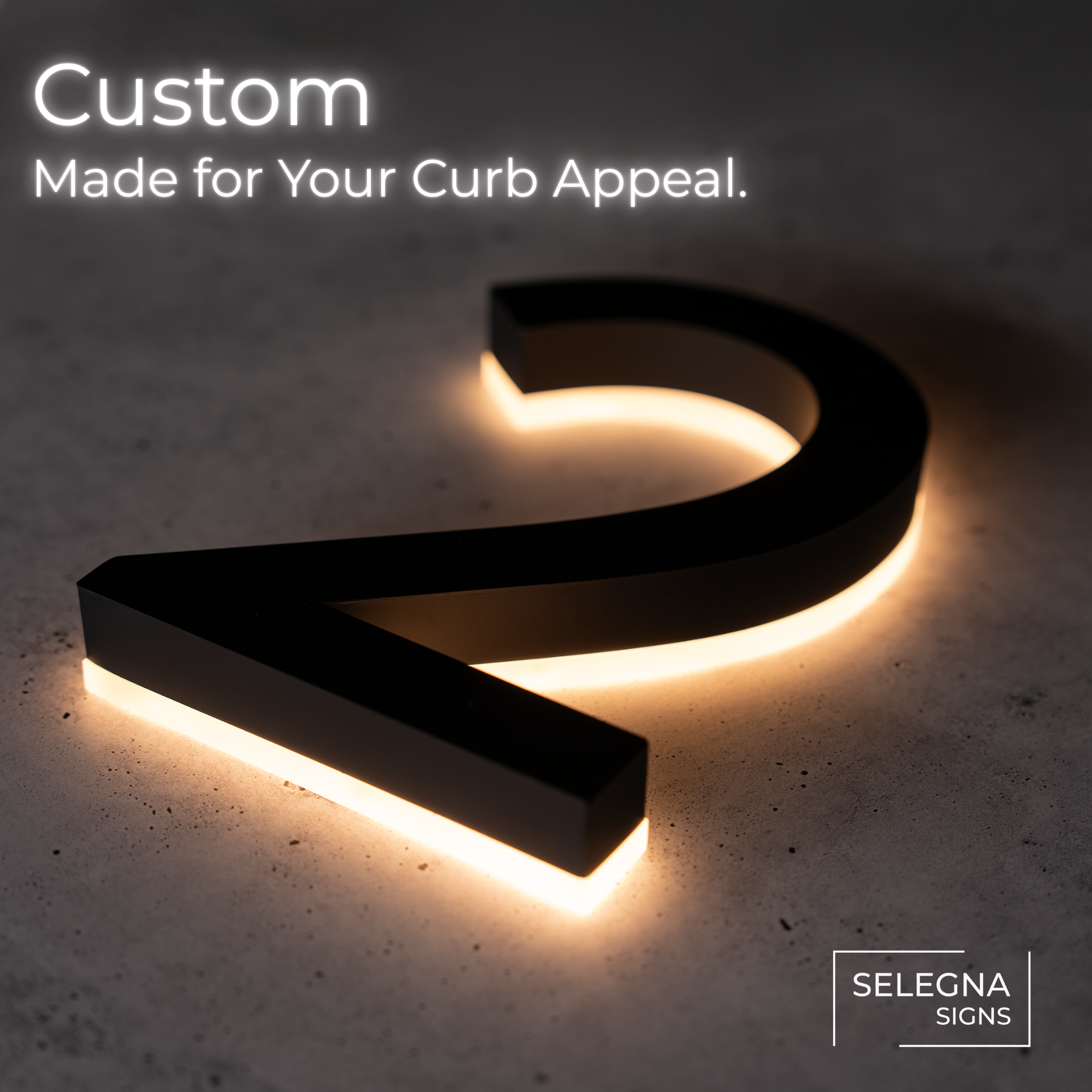 Backlit LED House Numbers – Custom Illuminated Address Numbers for Outdoor Use