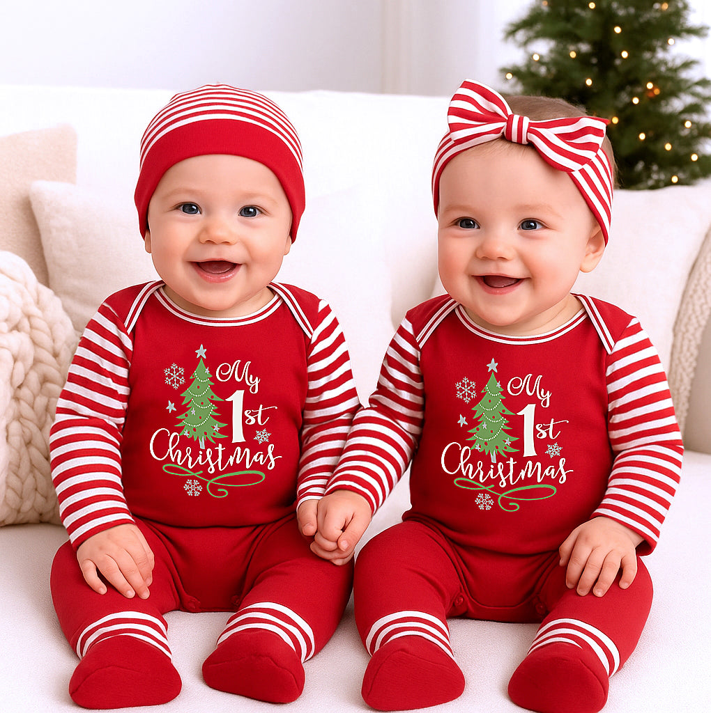 Baby's "My 1st Christmas" Cotton Romper