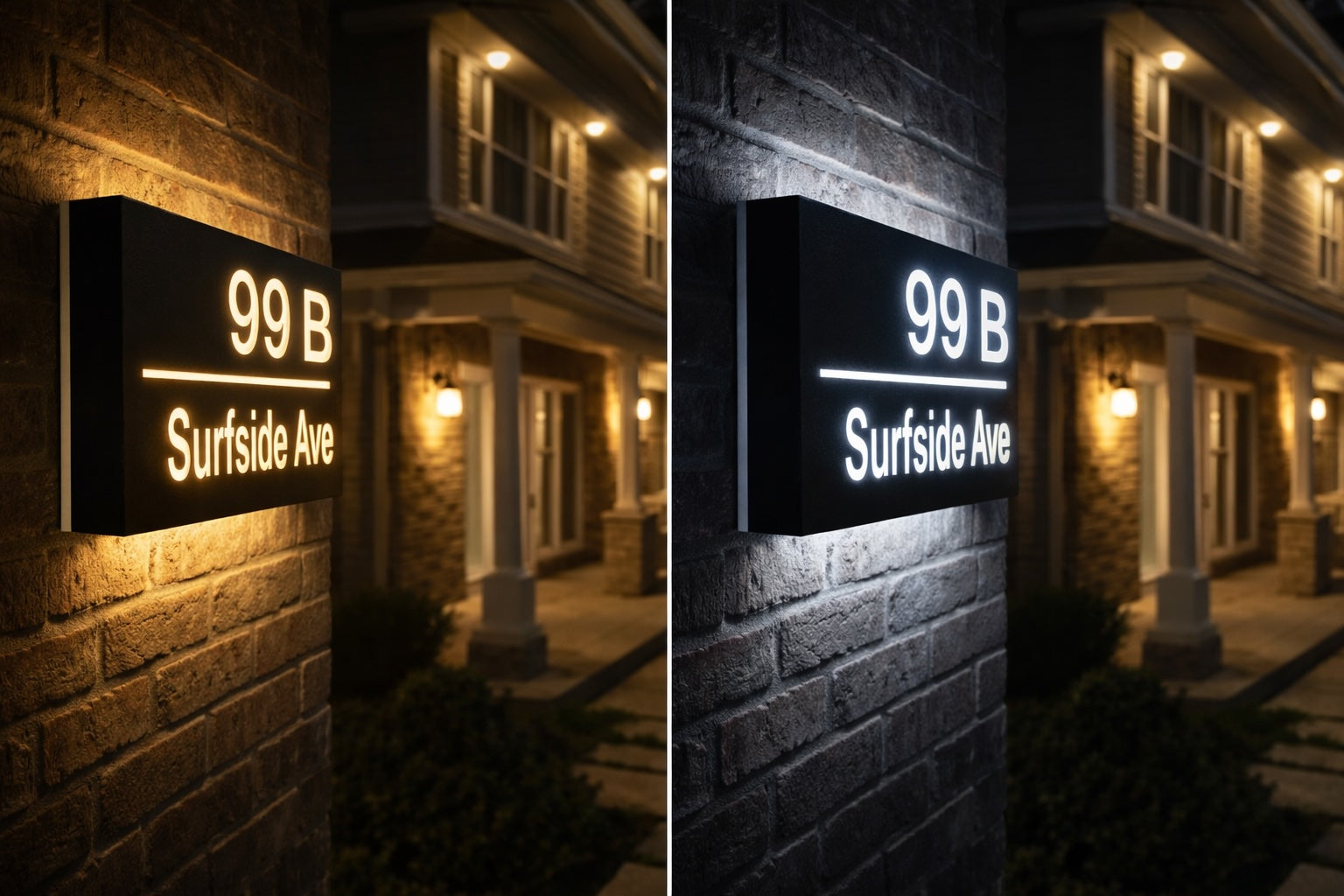 Backlit House Numbers with Street Name – Custom Illuminated Address Sign