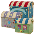 Raffia Storage House - Circus theme Set of 3
