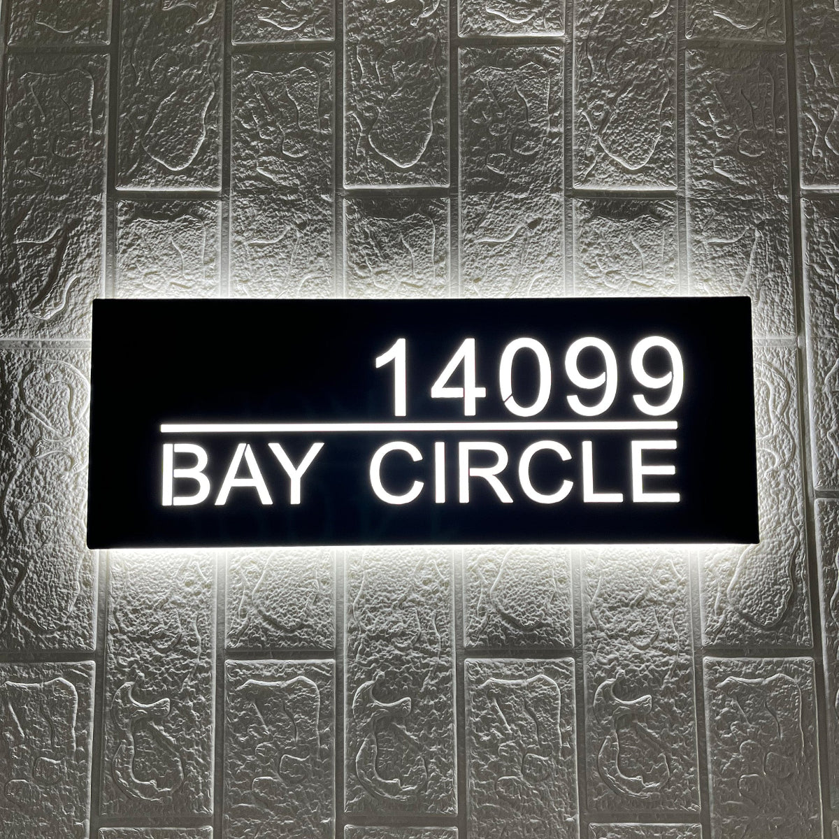 Backlit House Numbers with Street Name – Custom Illuminated Address Sign