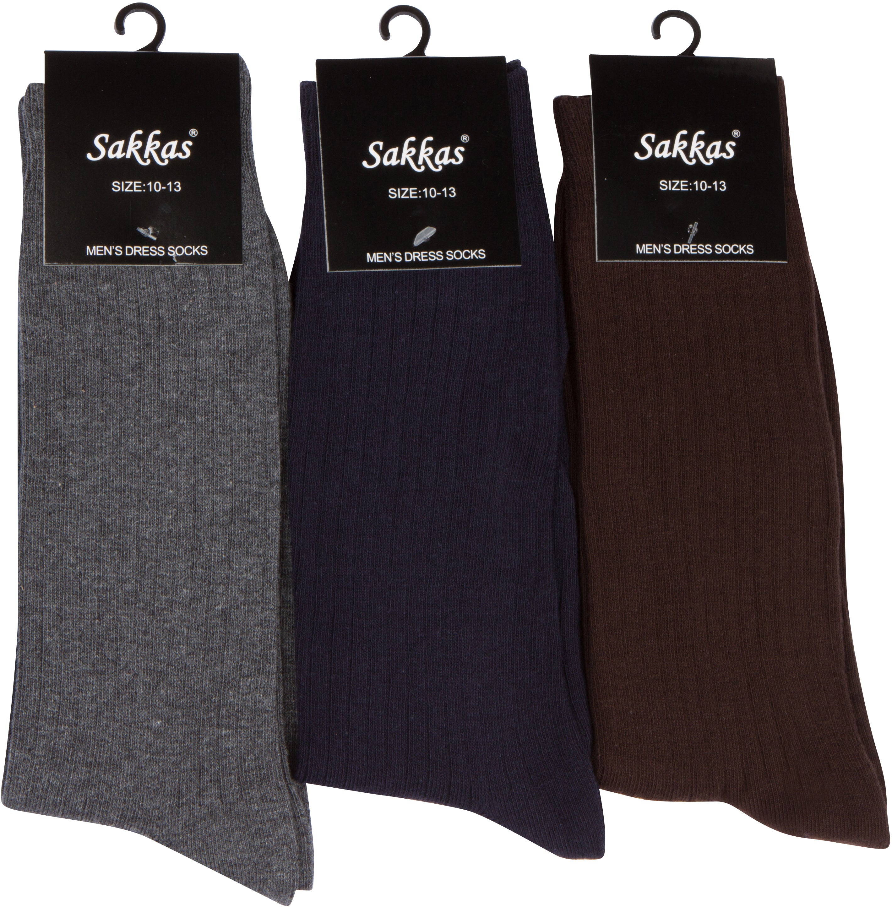 Sakkas Men's Cotton Blend Ribbed Dress Socks
