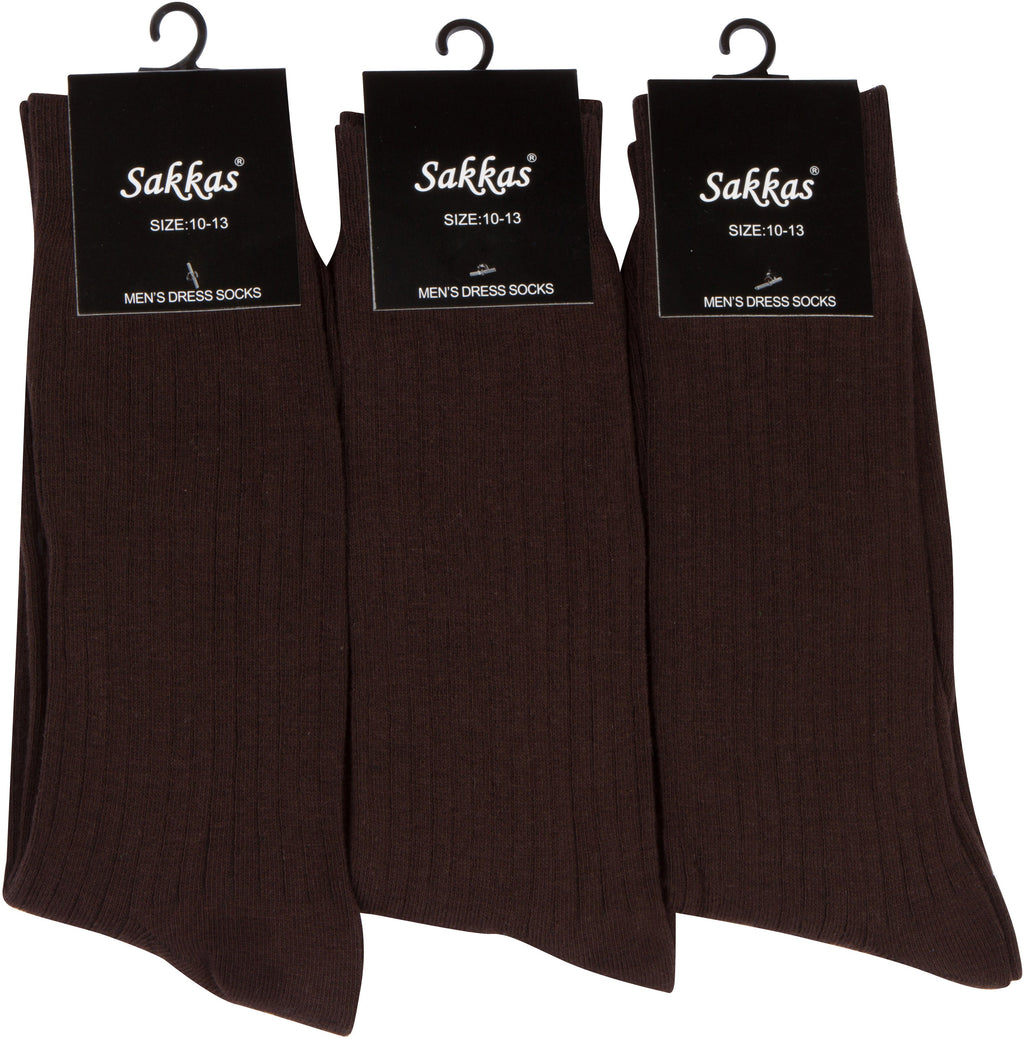 Sakkas Men's Cotton Blend Ribbed Dress Socks
