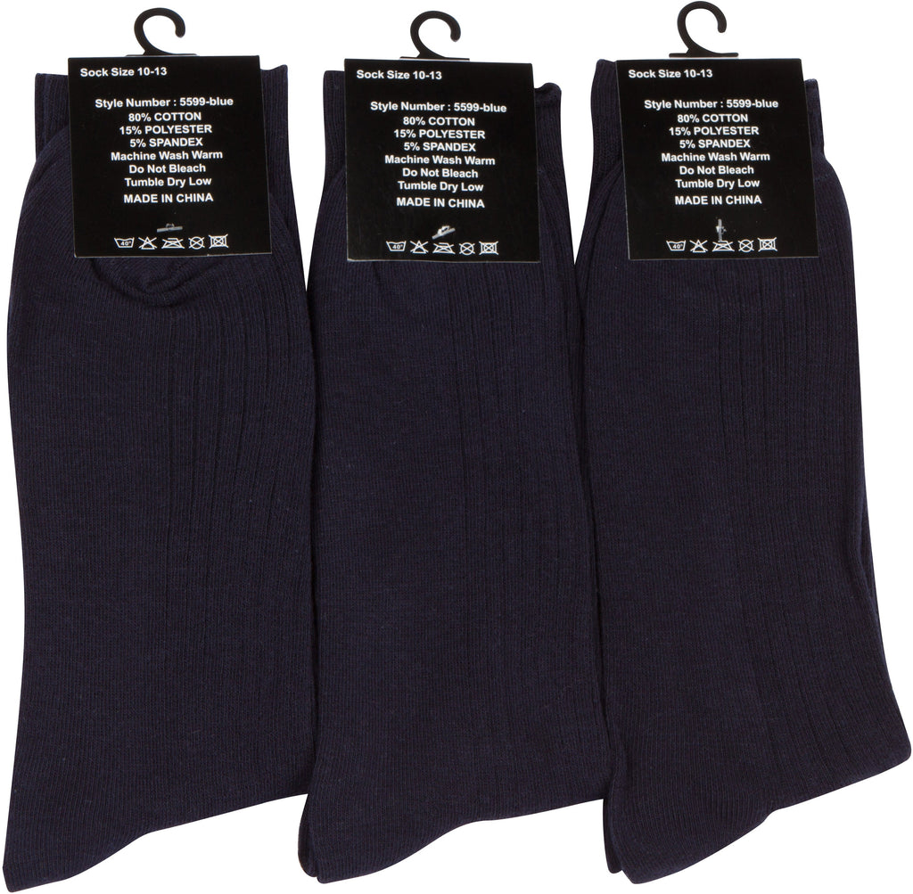 Sakkas Men's Cotton Blend Ribbed Dress Socks