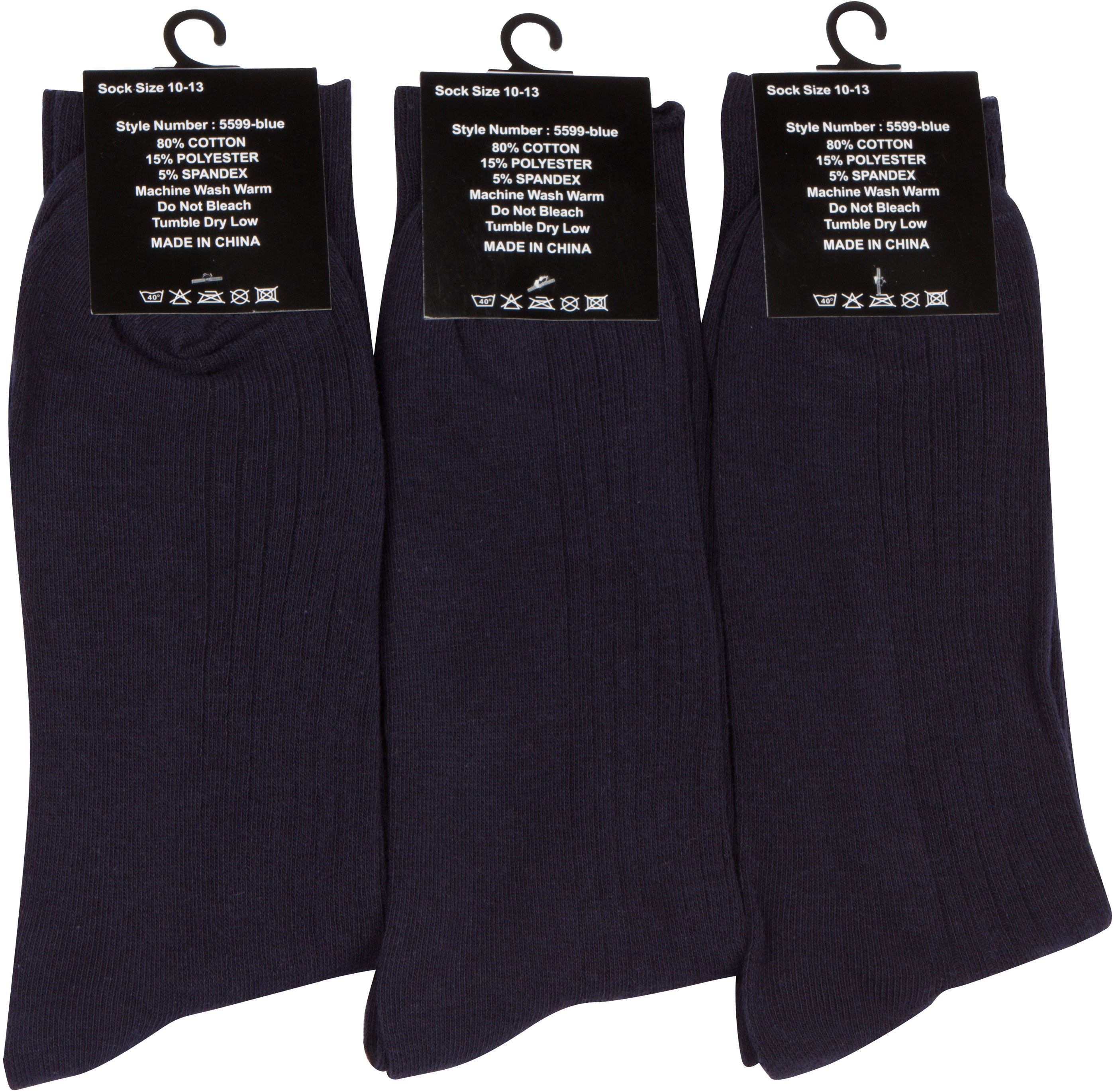 Sakkas Men's Cotton Blend Ribbed Dress Socks
