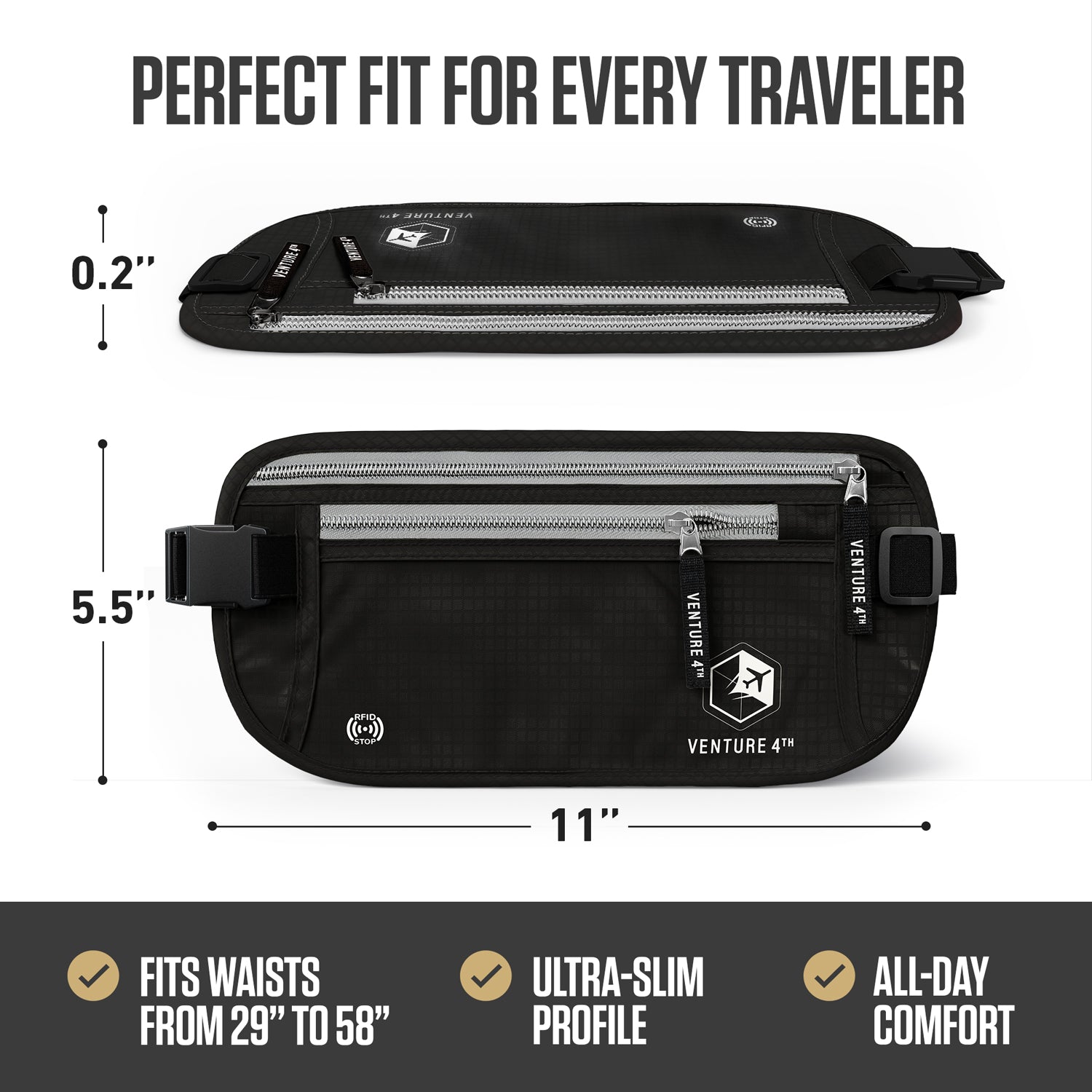 RFID Safe Money Belt