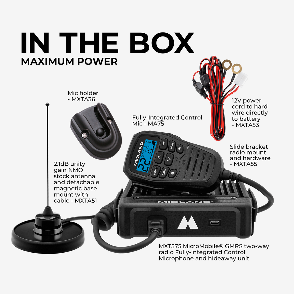 MXT575 50W MicroMobile GMRS Two-Way Radio