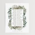 Birkat Habayit - Hebrew Home Blessing Print, Botanical Watercolor