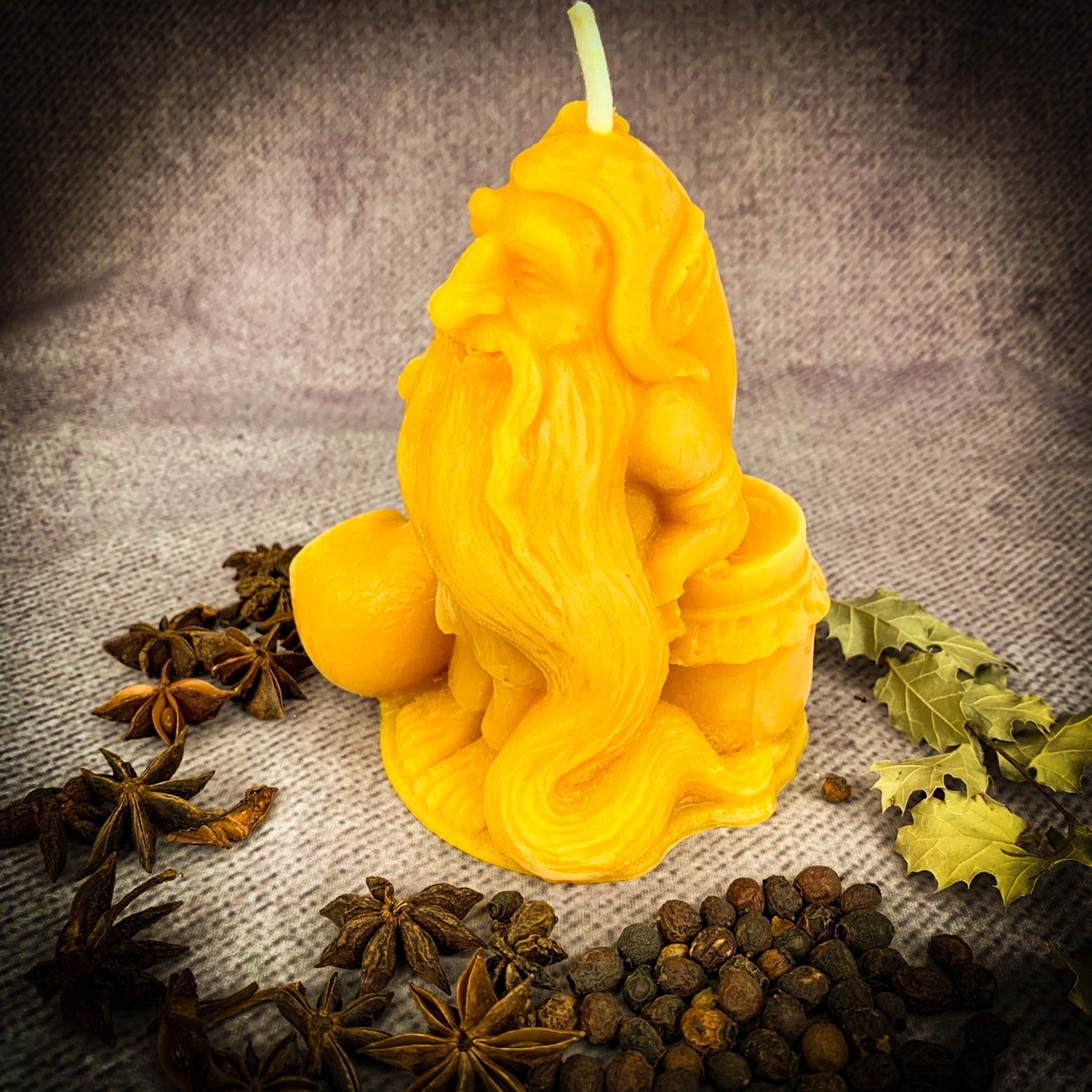 Beeswax Domovyk House Gnome Spell Candle - Home Blessing & Protection