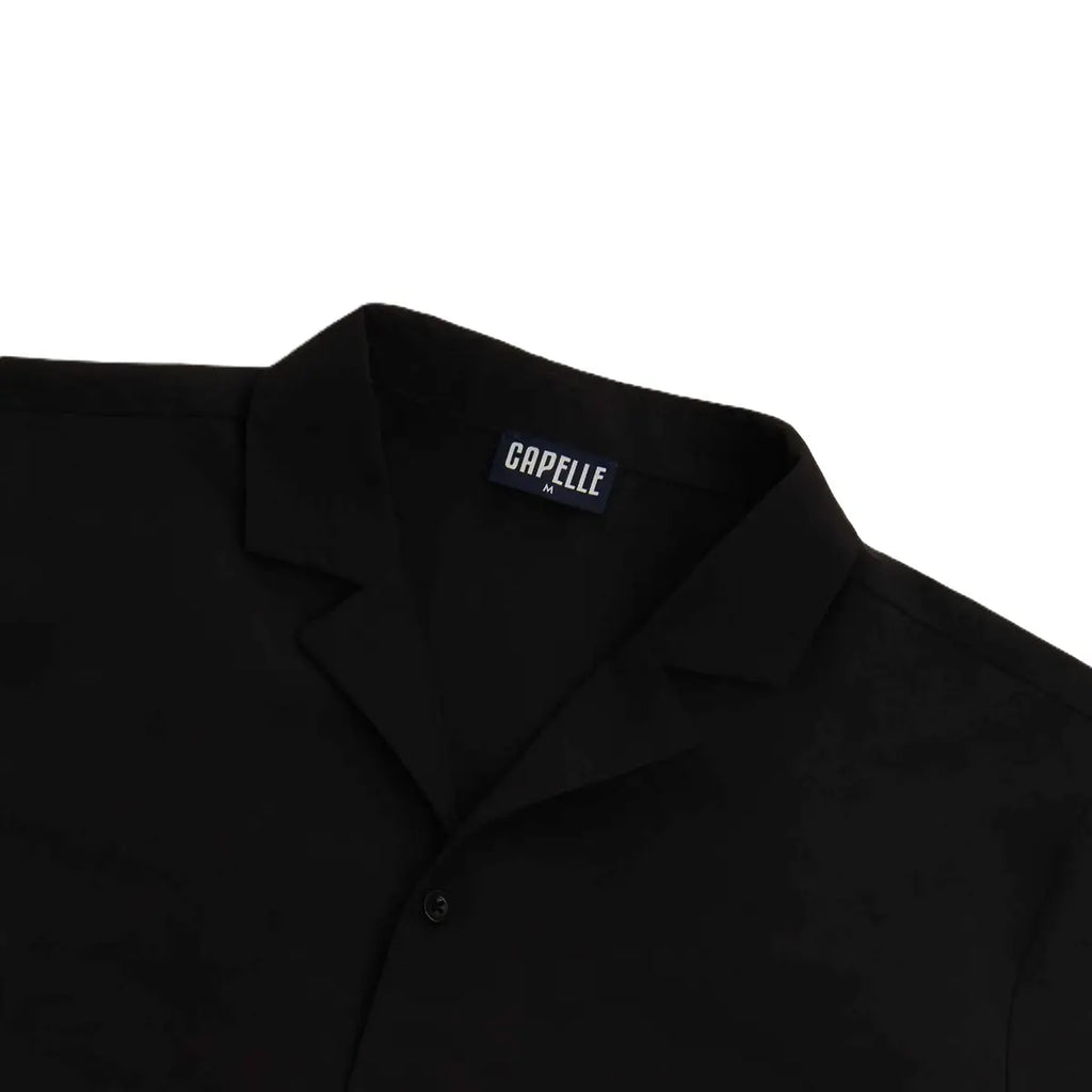 Men’s Short Sleeve Tailored Fit Button-Down Shirt – Black Onyx