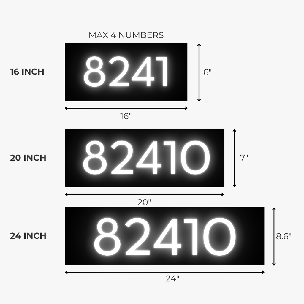 Backlit House Numbers with Street Name – Custom Illuminated Address Sign