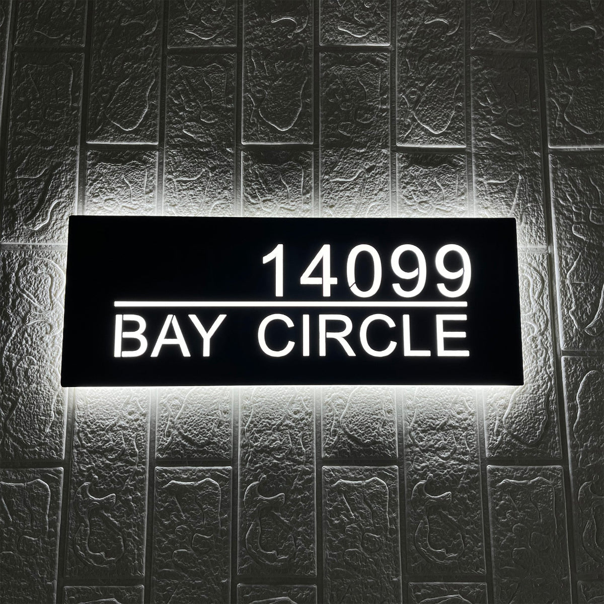 Backlit House Numbers with Street Name – Custom Illuminated Address Sign