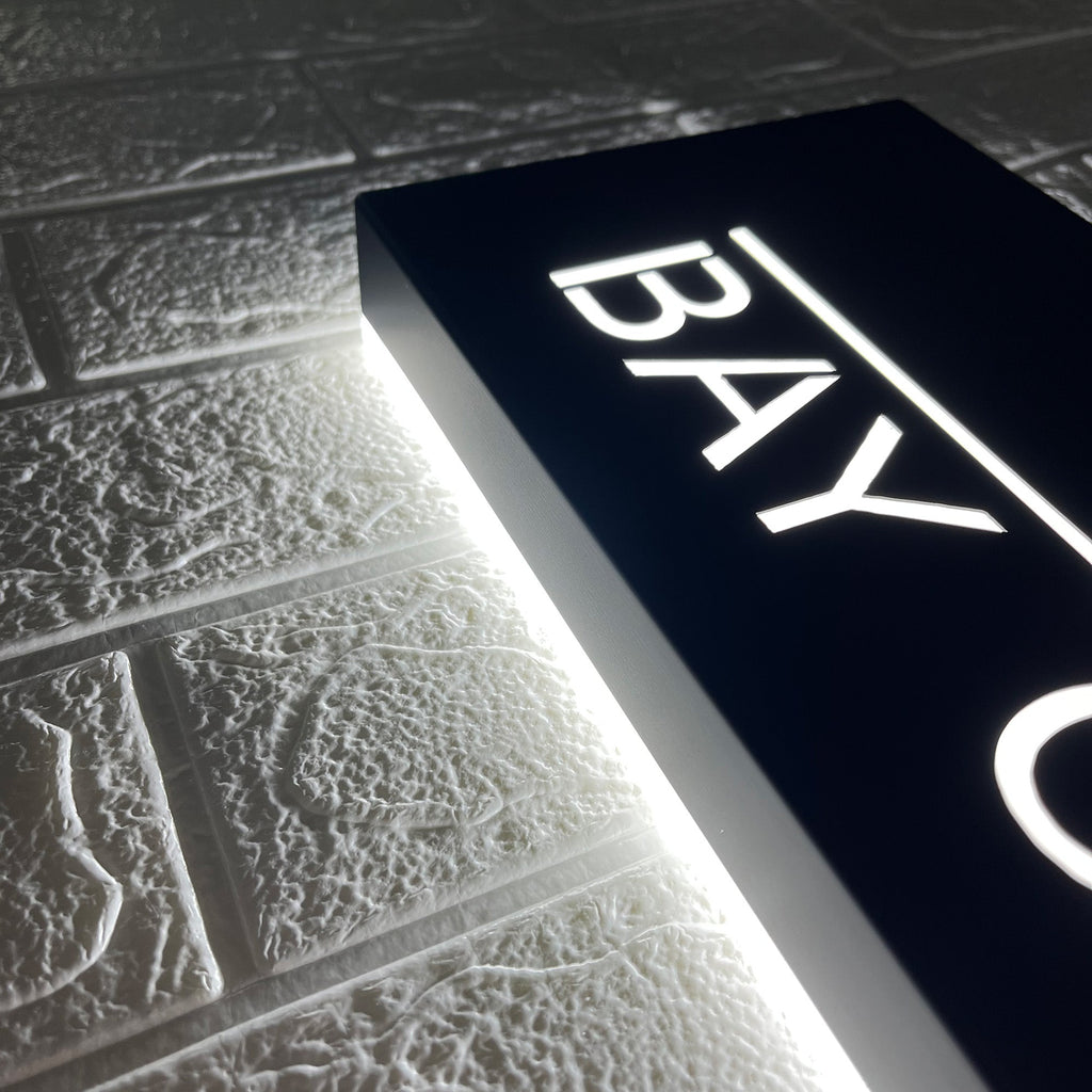 Backlit House Numbers with Street Name – Custom Illuminated Address Sign