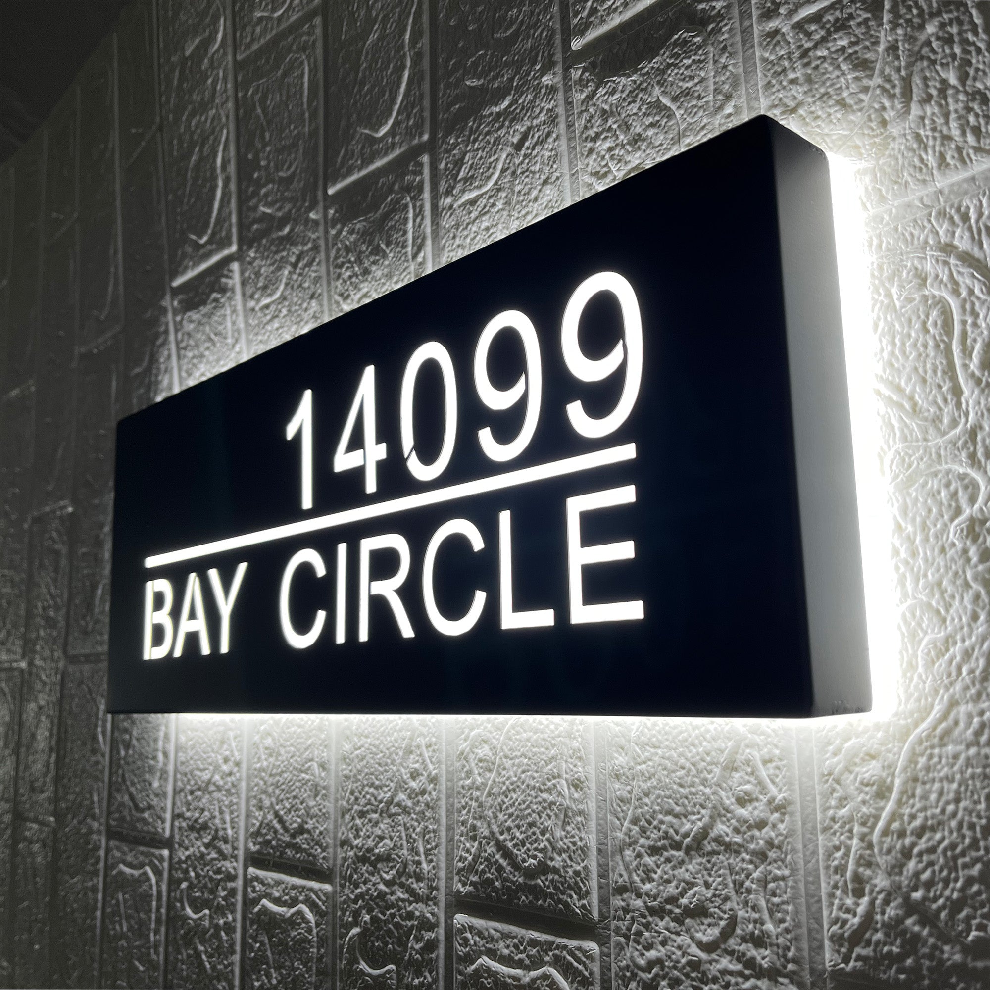 Backlit House Numbers with Street Name – Custom Illuminated Address Sign