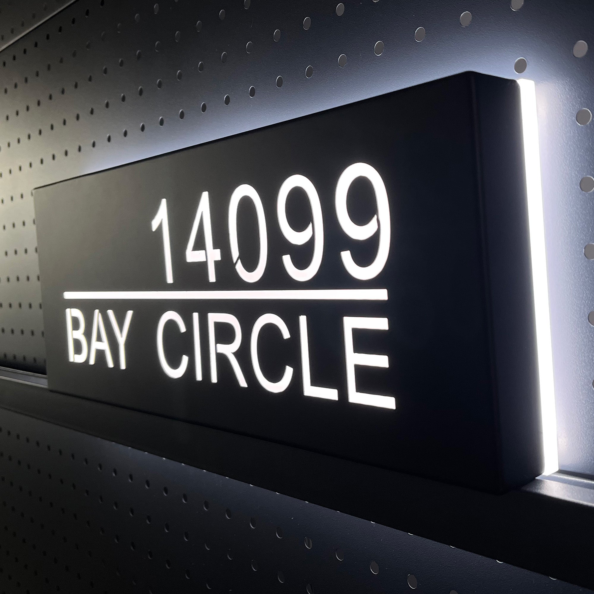 Backlit House Numbers with Street Name – Custom Illuminated Address Sign