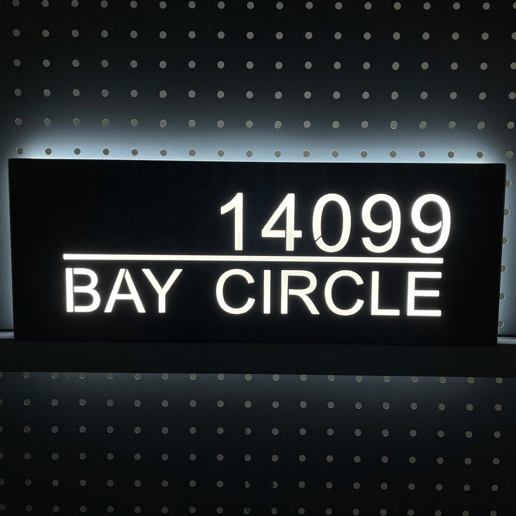 Backlit House Numbers with Street Name – Custom Illuminated Address Sign