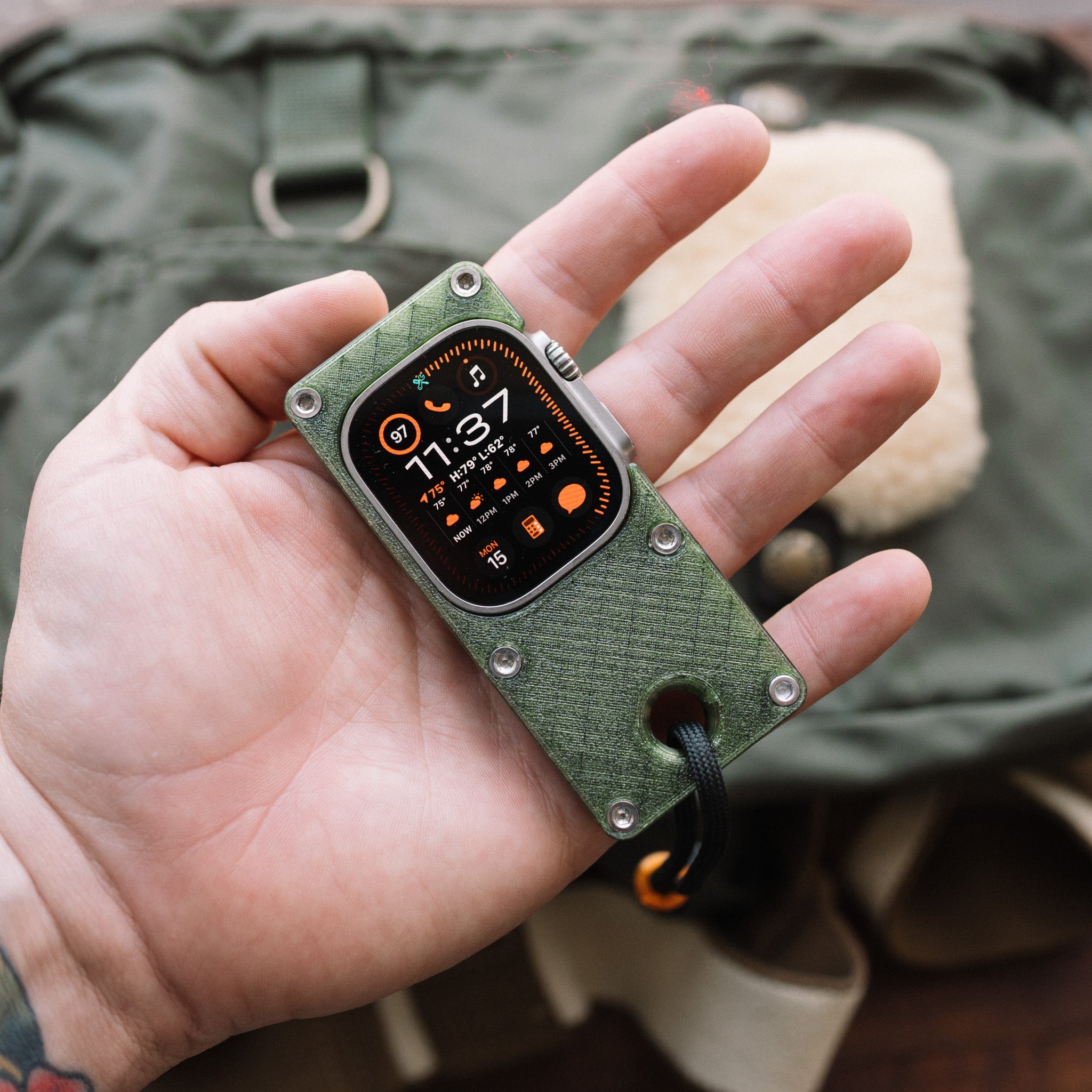 miniphone ultra (mpu) case for Apple Watch Ultra 1/2/3 - olive green