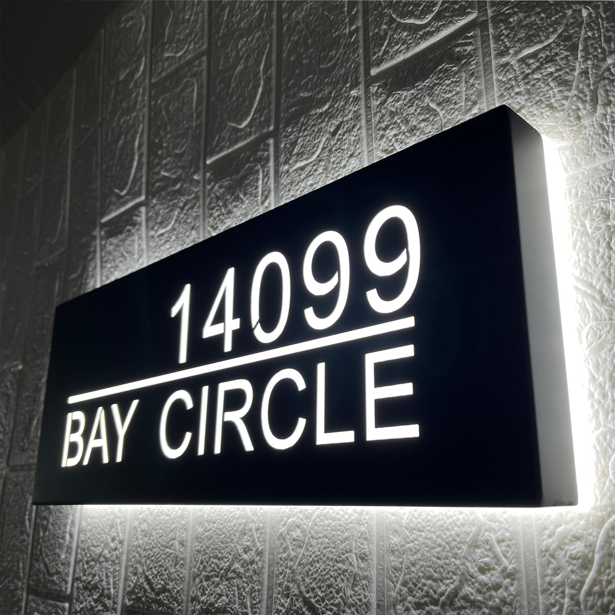 Backlit House Numbers with Street Name – Custom Illuminated Address Sign