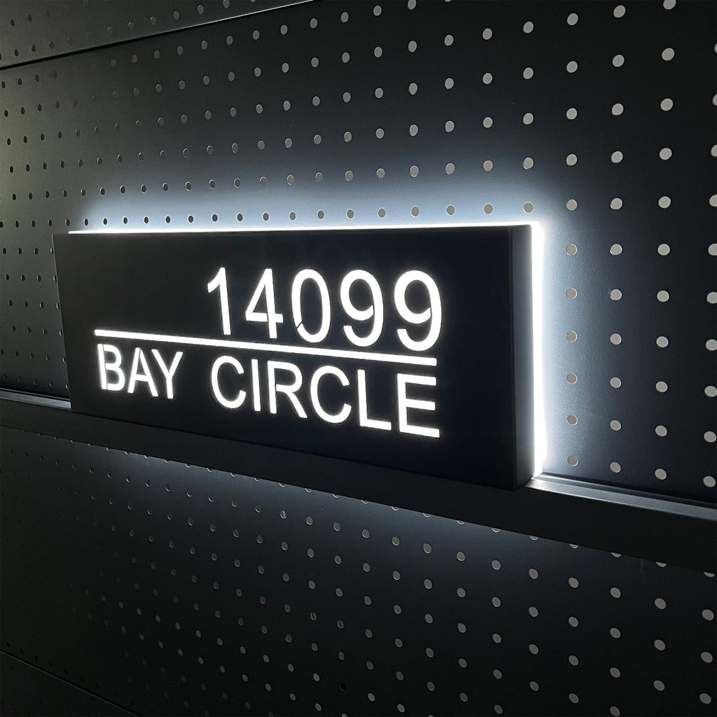 Backlit House Numbers with Street Name – Custom Illuminated Address Sign