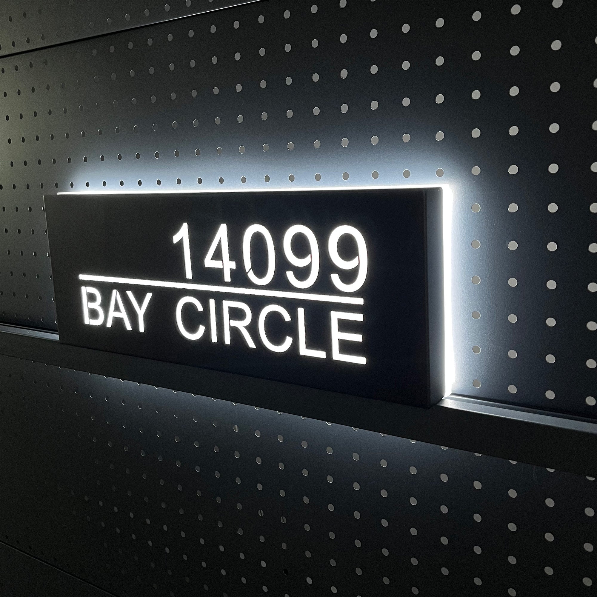 Backlit House Numbers with Street Name – Custom Illuminated Address Sign