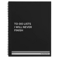 Personalized TO DO List Spiral Notebook (large) | Black
