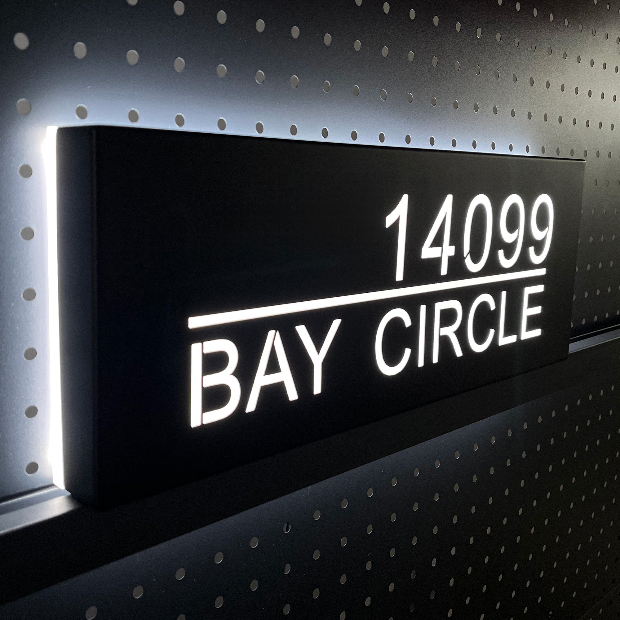 Backlit House Numbers with Street Name – Custom Illuminated Address Sign