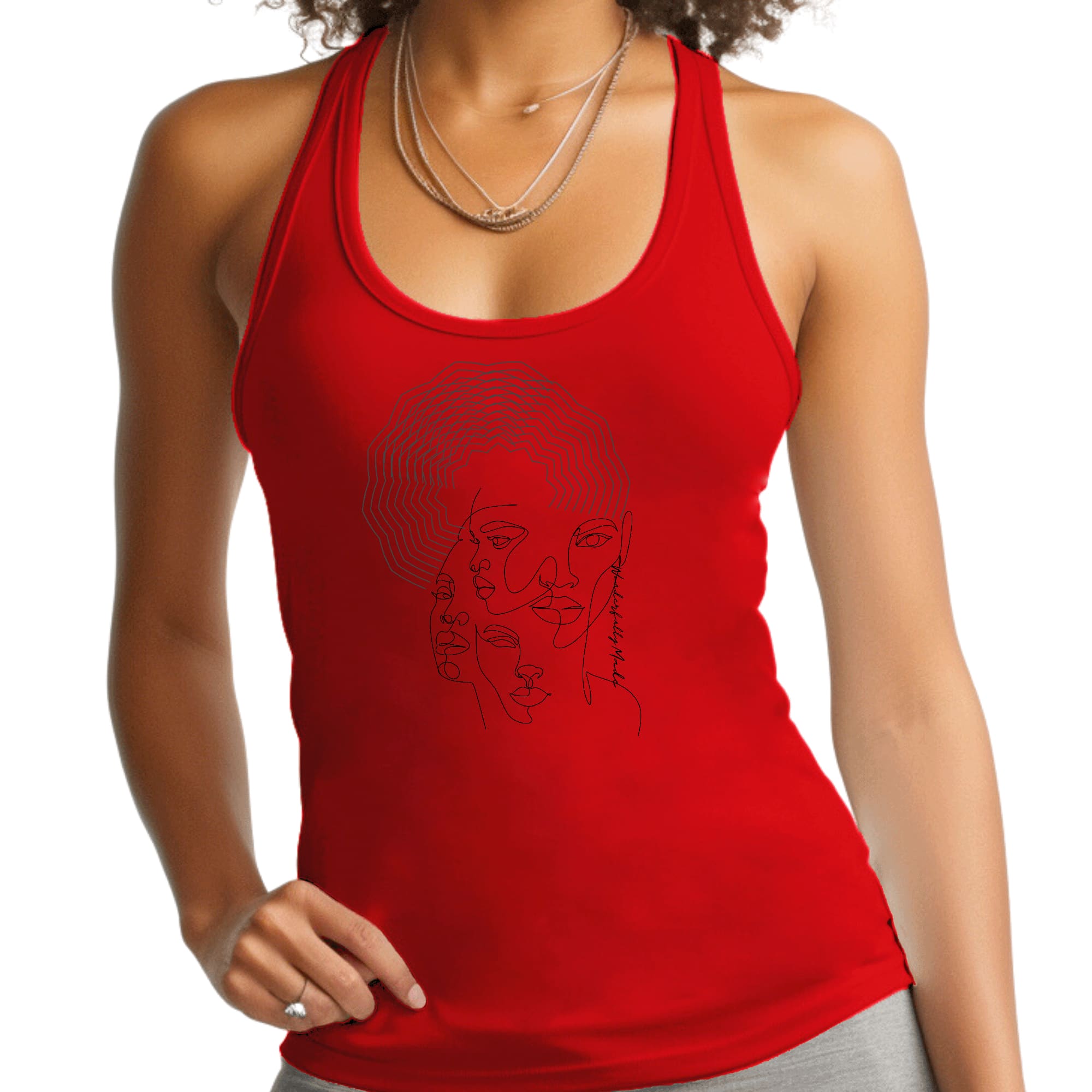 Womens Fitness Tank Top Graphic T-shirt - Every Woman is Wonderfully