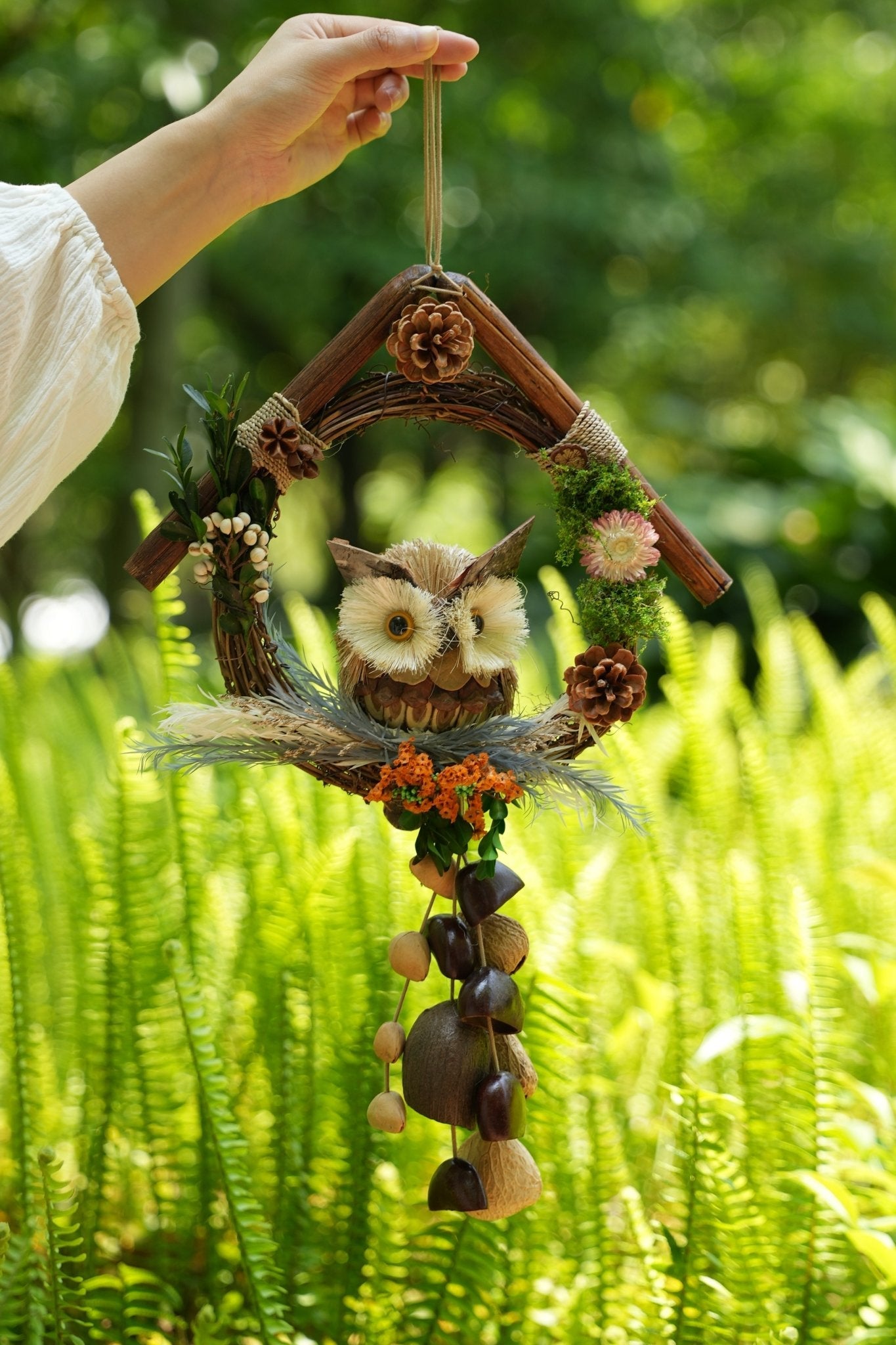 "The Owl's Forest Home" Wreath Chime
