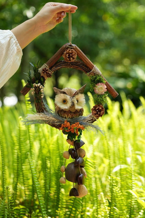 "The Owl's Forest Home" Wreath Chime