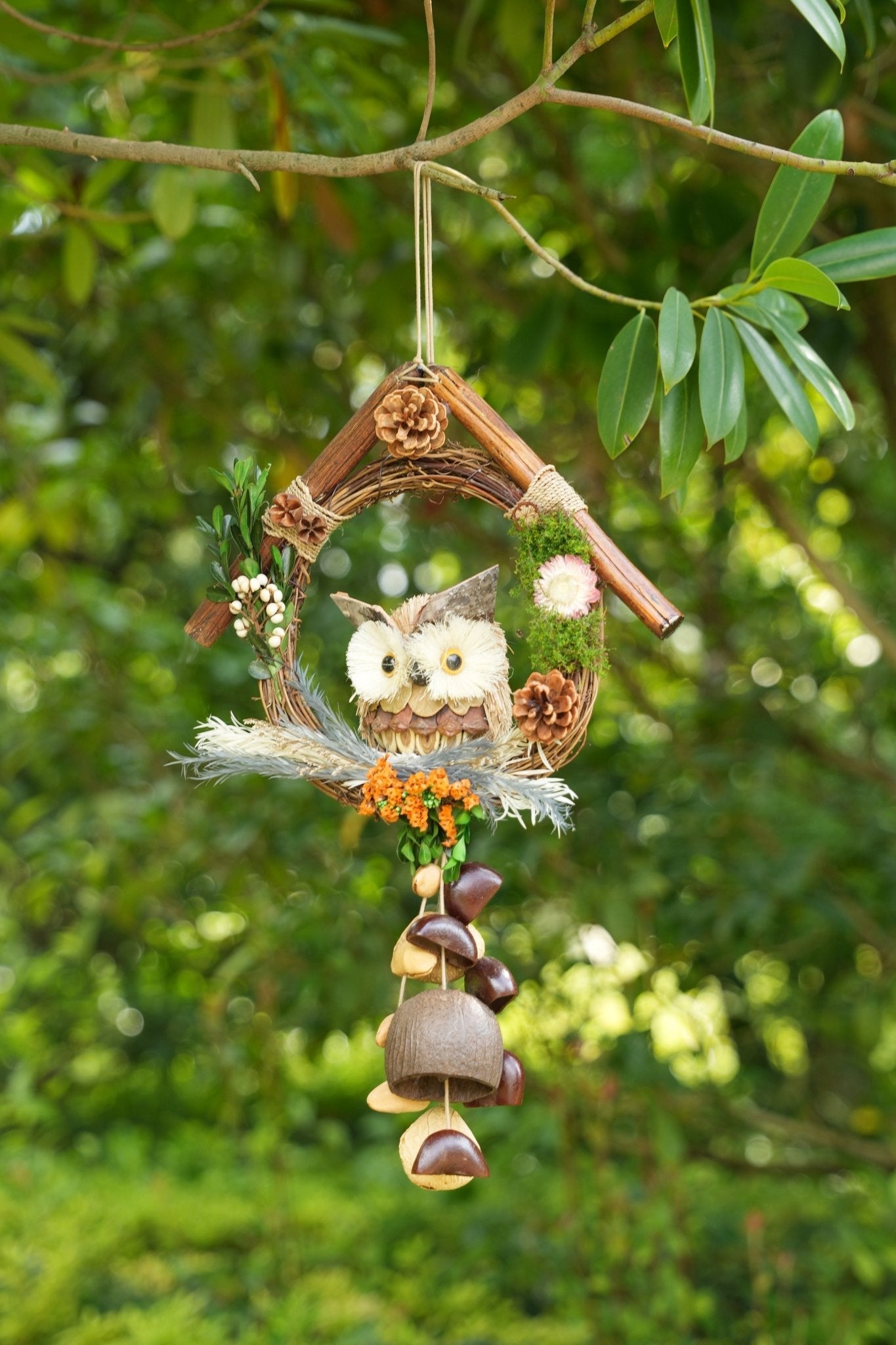 "The Owl's Forest Home" Wreath Chime