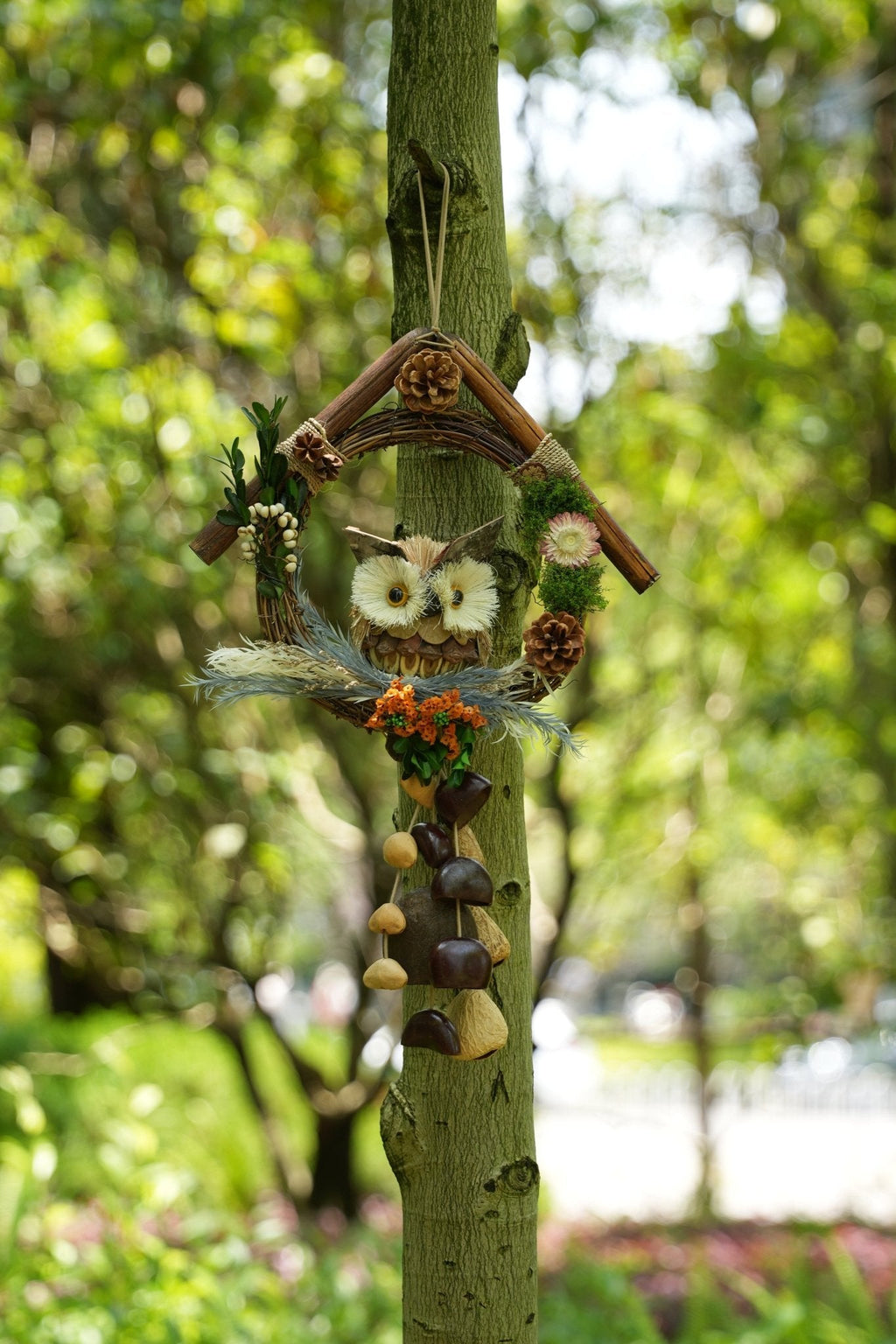 "The Owl's Forest Home" Wreath Chime